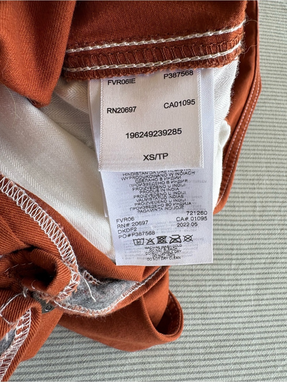 Dickies Florala Coveralls Womens XS Workwear Elastic Waist Zip Front Orange - Picture 3 of 15